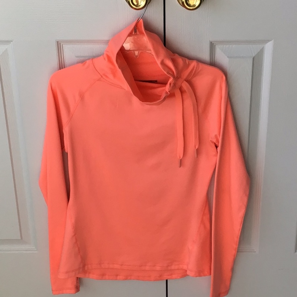 Coral Long Sleeve Hoodie with Drawstring